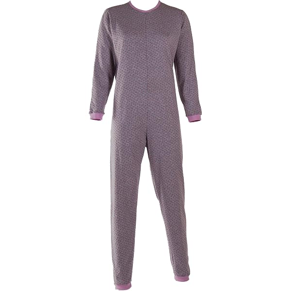 Pyjama Sanitaire Personnes Âgées Avec Fermeture Arrière - Combinaison Coton 100% Pour Homme Et Femme