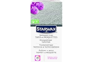 STARWAX – Limpiador en seco para alfombras y moquetas – Limpiar y revivir alfombras y moquetas – para Fibras sintéticas y Naturales – Fabricado en Francia – 500 g – Aproximadamente 20 m²