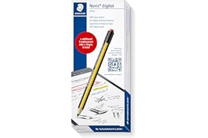 STAEDTLER Noris Digital Jumbo 180J 22 EMR zestaw rysików, 1 rysik z cyfrową gumką, do pisania cyfrowego, rysowania i wymazywania na ekranach dotykowych EMR + 5 dodatkowych końcówek zamiennych, 180J