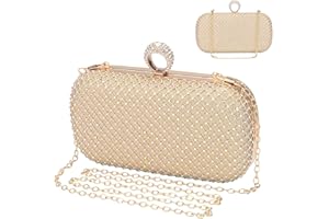 UBORSE Sac de Soirée Pochette Mariage Sac à Main Femme en Bandoulière Chaîne Démontable Superbe Cadeau pour Fête