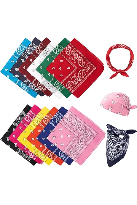 Bandana En Coton Unisexe - 54x54 Cm | Multi-usage : Masque, Bandeau, Écharpe | Design Tribal & Respirant