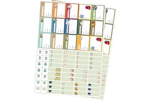 NAÏZAYA Etichette Adesive Materie Per Scuola -138 Etichette classic diverse dimensioni - Etichetta Personalizzabile Nome Materie - Adesivi Quaderni Libri Personalizzate