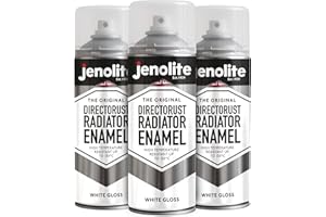 JENOLITE Heizkörperlack | Emaille-Sprühfarbe für Heizkörper | Weiß glänzend | 3 x 400ml