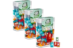 KAFFEEHAUS DIAMANT Tic Tac Travels Set: 3 large boxes with 60 mini boxes of 3.8 g each in fruit & mint flavours - ideal for travelling, for treats and as a creative gift idea