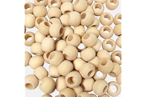 TOAOB THE ONE AND ONLY BABY TOAOB 100 Piezas Cuentas de Madera 8 mm Bolas Redondas Con Agujero Grandes Abalorios Natural para Manualidades Joyería Decoraciones Macrame Artesanal Haciendo