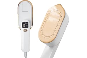 Fer À Repasser De Voyage Mini Deecam avec Affichage LED(16x7.5x11cm) - 1200W (Chauffage Express en 9s) - Réservoir 150ml à 3 Niveaux de Vapeur Réglables - Design Pliable 180° Ultra-Compact