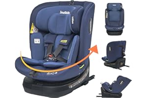 Jovikids i-Size Silla de coche bebe grupo 0 1 2 3 Isofix, 360 Universal, Reclinación Ajustable, silla para coche de 0 a 12 años, 40-150cm, Silla Top Tether （ Azul）