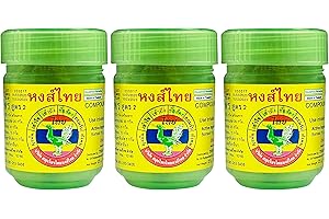 EMOBUG Hong Thai Herb Inhalateur Hongthai Brand Inhalant Traditionnelle composé à base de plantes, Bouteille vert - 3 x 40 g (Lot de 3)