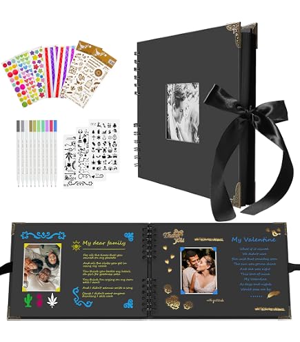 Album Photo 18 Ans Noir Et Doré - Format 10.2 X 15.2 Cm - Cadeau Anniversaire Spécial - Design élégant FL29918