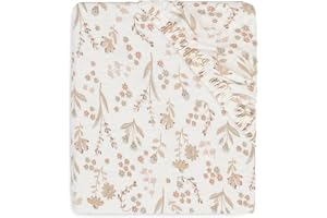 Jollein spännlakan jersey – för småbarnsäng – Bloomy – 70/75 x 140/150 cm – 100% bomull – dra-på-lakan – Oeko-TEX certifierad