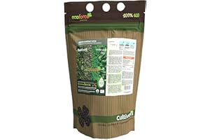 CULTIVERS Fertilizzante Ecologico conifere e siepi 1 kg (pini, abeti Rossi, cipressi e tuia). Origine 100% Biologica e Naturale con Alta concentrazione di NPK