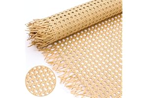 Vehipa Cannage 60x120 cm - Rouleau de Cannage Plastique pour Meubles, Cannage Imitation Rotin pour DIY - Revêtement pour Lits/Chaises/Armoires/Plafonds