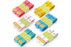 ANZMTOSN 150 CM 60 Inches Double Scale Soft Tape Measure Flexible Ruler for Measuring Weight Loss Medical Body Measurement Sewing Tailor Dressmaker Cloth Ruler with Accurate Measurements 12 Pack