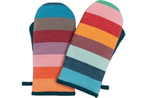 ‎REMEMBER Remember Ofenhandschuhe - Hochwertige Topfhandschuhe aus hitzebeständigem Material für den perfekten Schutz in der Küche - farbenfrohes 2er Set