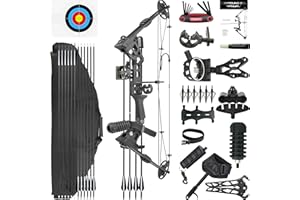 CENWTY 20-70 lbs Compound Bow Set Adult Archery Hunting Bow Bow Fishing Compound Bow and Arrow Set with Accessories for Hunting Target Shooting Practice Left & Right-Handed