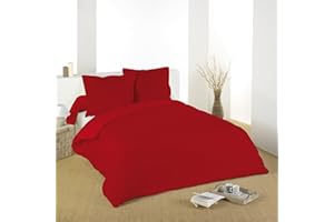 LOVELY CASA HC44820001 Alicia HC Bettbezug 260 x 240 cm 100 % CO 100 % Baumwolle, rot, 260 x 240 cm