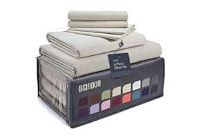 BELADOR Seidig weiches Queen-Bettwäsche-Set – 6-teiliges Luxus-Bettwäsche-Set für Queen-Size-Bett, sichere Passform, Tiefe Bettlaken mit elastischen, atmungsaktiven Hotel-Bettlaken und Kissenbezügen,