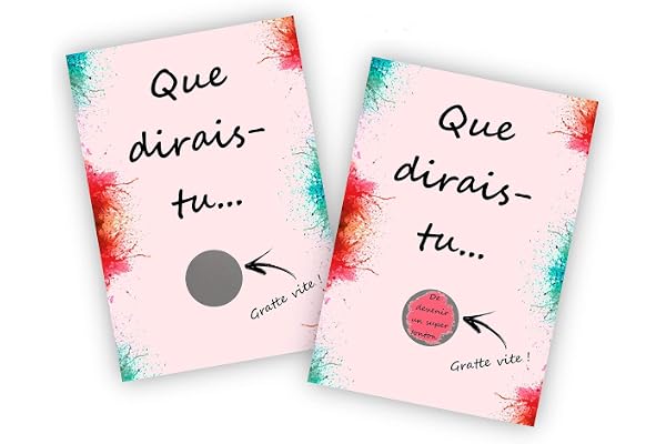 Carte à gratter - Annonce grossesse originale futur tonton - Tu vas être tonton - Avec pochette cadeau