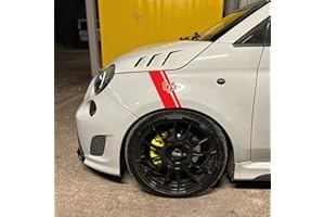 PUMU ADESIVI COMPATIBILE CON 500 ABARTH 595 PARAFANGHI COFANO SCORPIONE TUNING SPORT (ROSSO)