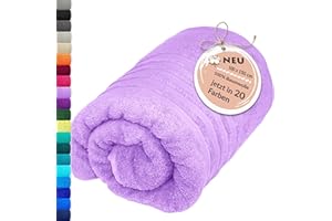 Lashuma Schulter Badehandtuch 100x150 cm Lila - Flieder, London großes Frottee Handtuch aus 100% Baumwolle