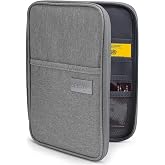 Organizer Passport Travel Oxford 5 Cards Zipper Grey | Multifunctional travel case for documents, passport and cards, 18.5 x