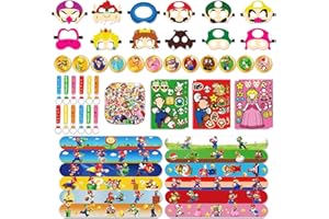 Deluisho Kit Compleanno, Gadget Compleanno Bambini, Compleanno Gadget, Tra Cui Maschere, Distintivi, Portachiavi, Anelli a Scatto, Adesivi