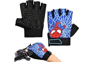 XIAGAW Children's Cycling Gloves, Climbing Gloves, Cartoon Cycling Gloves, Children, Cycling Gloves, Fingerless, Gloves Children for Cycling, Climbing, Skateboarding