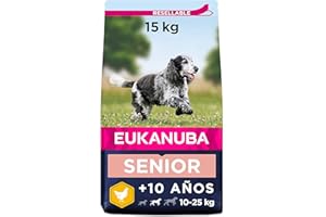 Eukanuba Alimento seco para perros viejos de razas medianas con pollo 15 kg