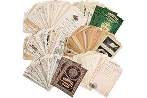 JUNEBRUSHS 120 Sheets Vintage Scrapbooking Paper Journaling Supplies Kit for Writing Drawing Room Decor Aesthetic Vintage Paper for Scrapbook Travel Journal