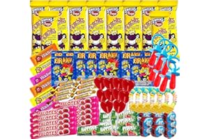 Super Pack Chuches de las Mejores Marcas Sin Gluten, Incluye Monchitos, Relojes, Palotes, Chupetes, Caramelos, Navidad, Cumpleaños y Fiestas de Niños. Relleno Piñata Regalo WikiMark (Caja de 100)