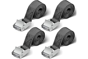 OWEGE Spanngurte Kurz 4 Stück 250kg 1m,2m Spanngurt Schwarz Zurrgurte Motorrad zurrgurt für Motorrad Fahrradträger Extrem robuste Zurrgurt (2m * 4Pcs)