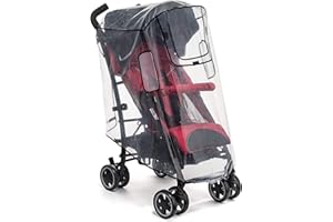 reer RainCover Active Regenschutz | universell einsetzbar für Buggys, Sportwagen & kleine Jogger | Regencover mit extragroßem Sichtfenster & Belüftung | mit Windhaken | modernes, transparent Design