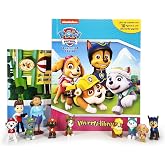 Paw Patrol La Patrulla Canina Diverti-Libros - Libro infantil de cuentos, 10 figuras, 1 alfombra de juego