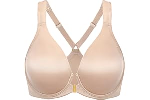 DELIMIRA Damskie Biustonosze z przodu Plunge Non Wyściełane Gładkie Racerback Underwear