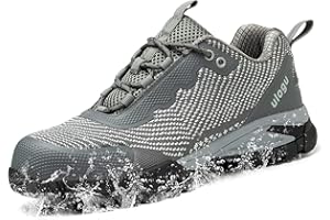 ZOEASHLEY Sicherheitsschuhe Herren Damen Wasserdicht Arbeitsschuhe Leicht Atmungsaktiv Stahlkappenschuhe rutschfest Sportliche Schutzschuhe