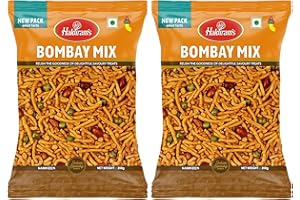 SARAS FLAVOURS OF ASIA Haldiram's Bombay Mix - 200g (Pack of 2) | Traditional Indian Savory Snack | Spicy & Crunchy Namkeen | Ready-to-Eat Bombay Mix