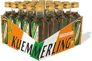 ‎KUEMMERLING Kuemmerling Kräuterlikör, 25er Würfel (25x0,02l) 35% vol. - Der Halbbitterlikör mit Kultstatus!, auf Kräuterbasis, 25 Kleinflaschen sind praktisch zum Mitnehmen, super für Parties mit Freunden
