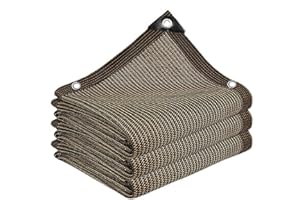 BNDDUP Filet D'ombrage Bache pour Pergola 2×5m Filet Anti Chaleur Extérieur Café avec œillets Taux d'ombrage de 85%, pour Serre Jardin Couverture Potager Terrasse