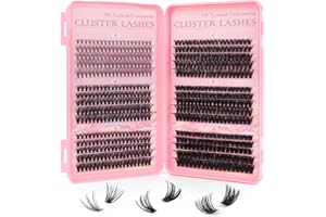 Glowing Win Wimpern Extensions 590 Stück Cluster Lashes Einzelne Wimpern 20D 40D 50D 60D 80D 100D 8-16mm Wimpernverlängerung für DIY zu Hause