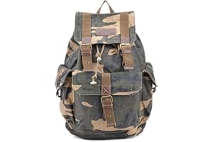 Gootium Canvas Backpack - Vintage Outdoor Rucksack Travel Day Pack