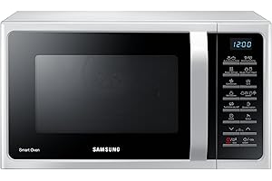 Samsung MC28H5015AW Four micro-ondes, grill combiné, 28 litres, Smart Oven, 900 W, grill 1500 W, blanc, 51,7 x 47,6 x 31 cm