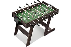 SereneLife Fotbollsbord – Fotbollsbord med 2 minifotbollar, scoreteller fotbollsbord för hem, familj, barn, vuxna – vikbart eller stativ