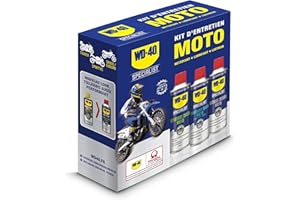 WD-40 Specialist Moto • Kit Entretien Moto • un Nettoyant Chaîne • un Lubrifiant Chaîne • un Lustreur Silicone • Solution 3 en 1 pour Moto