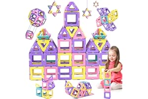 COOLJOYA Construction Magnetique Enfant 40 Pièces, Jouet Éducatifs Enfant 3 4 5 6 Ans Fille Garcon, Bloc de Construction Magnétique pour Garçons et Filles 3 4 5 6 Ans (2024)