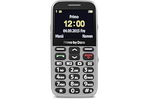 Primo 366 by Doro Großtastenhandy mit Tischladestation silber