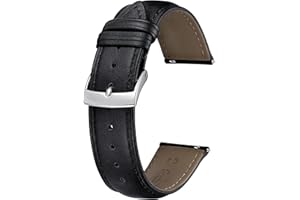 BINLUN Correas de Reloj de Cuero de Liberación Rápida 12mm 14mm 16mm 18mm 19mm 20mm 21mm 22mm Multicolor Correa de Reloj de Piel de Repuesto para Hombres y Mujeres para Reloj