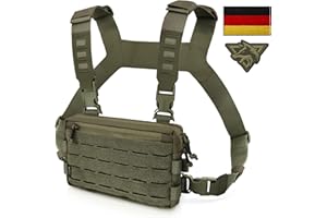 WYNEX Tactical Chest Rig Pack für Männer, Laufende Brusttasche mit Frontschlaufe Airsoft Recon Chest Rigs für Jagd Outdoor EDC Combat
