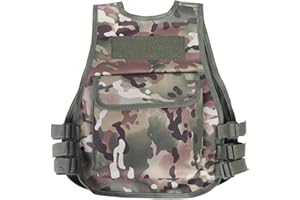 ASHATA Gilet pour enfant avec col en V - Multipoches - Confortable et sans contrainte - Gilet de pêche respirant