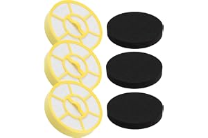 3 Pack | 3 dammfilter och 3 skumfilter kompatibel med Kärcher VC 3 | Ersättningsfilterset för dammsugare Passar artikelnummer 1.198-125.0 2.863-238.0