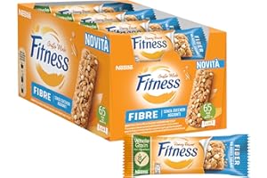 FITNESS Fiber Honey Barrette Cereali Integrali gusto Miele, 24 Barrette da 20g (480g)